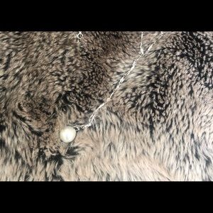 925 Sterling Silver Shell Pearl Necklace 18”